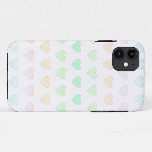 Modern pastel kleurenpatroon op wit Case-Mate iPhone case (Achterkant (horizontaal))