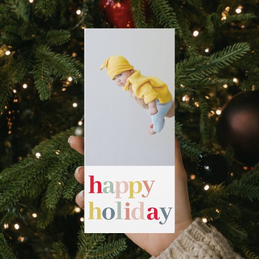 Modern pastel kleurrijke Happy Holiday met foto