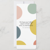 Modern pastel kleurrijke Happy Holiday met foto (Achterkant)