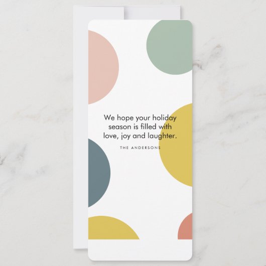 Modern pastel kleurrijke Happy Holiday met foto (Achterkant)