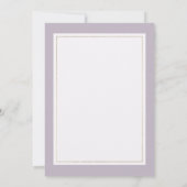 Modern pastel lavender minimalist Bridal Shower Kaart (Achterkant)
