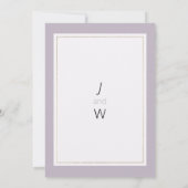 Modern pastel lavender minimalist Save the Date Kaart (Achterkant)