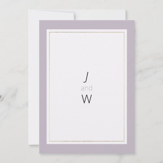 Modern pastel lavender minimalist Save the Date Kaart (Achterkant)