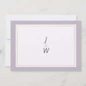 Modern pastel lavender minimalist theme Thank You Kaart (Achterkant)