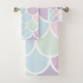 Modern pastel met roodbruine mermaïd patroon met n bad handdoek (Insitu)