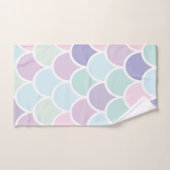 Modern pastel met roodbruine mermaïd patroon met n bad handdoek (Handdoek)