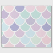 Modern pastel met roodbruine mermaïd patroon met n cadeaupapier (Vlak)