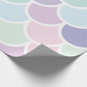 Modern pastel met roodbruine mermaïd patroon met n cadeaupapier (Hoek)