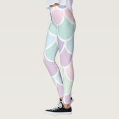 Modern pastel met roodbruine mermaïd patroon met n leggings (Links)