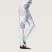 Modern pastel met roodbruine mermaïd patroon met n leggings (Rechts)