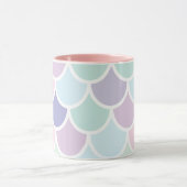 Modern pastel met roodbruine mermaïd patroon met n mok (Midden)