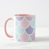 Modern pastel met roodbruine mermaïd patroon met n mok (Links)