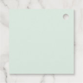 Modern Pastel Mint Hallo en u noemt Bedankjes Labels (Achterkant)