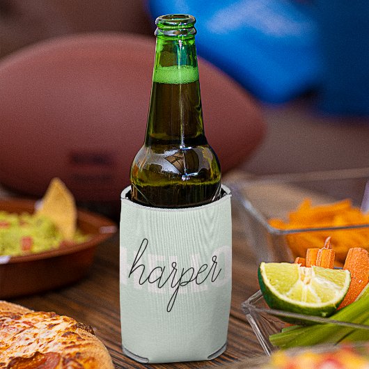 Modern Pastel Mint Hallo en u noemt Blikjeskoeler