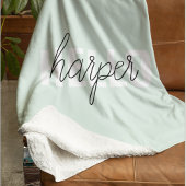 Modern Pastel Mint Hallo en u noemt Fleece Deken