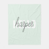 Modern Pastel Mint Hallo en u noemt Fleece Deken (Voorkant)