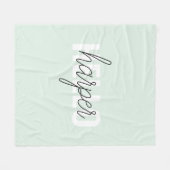 Modern Pastel Mint Hallo en u noemt Fleece Deken (Voorkant (Horizontaal))