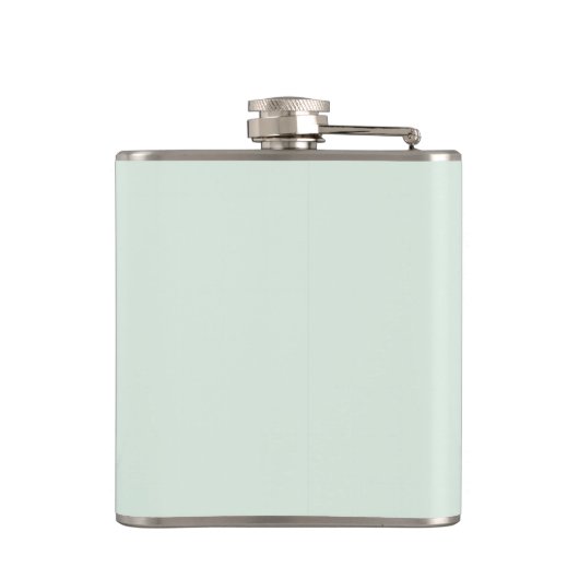Modern Pastel Mint Hallo en u noemt Heupfles (Achterkant)