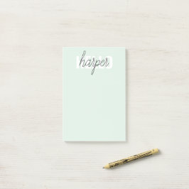 Modern Pastel Mint Hallo en u noemt Post-it® Notes