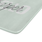 Modern Pastel Mint Hallo en u noemt Snijplank (Hoek)