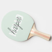 Modern Pastel Mint Hallo en u noemt Tafeltennisbatje (Zijkant)