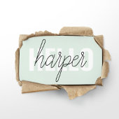 Modern Pastel Mint Hallo en u noemt Visitekaartje