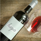 Modern Pastel Mint Hallo en u noemt Wijn Etiket