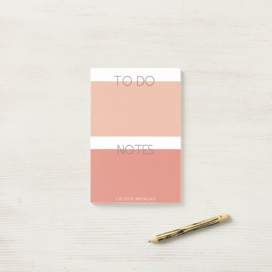 Modern Pastel | Monogramnota's Post-it® Notes (Op bureau)