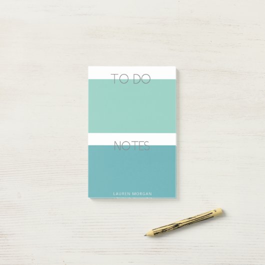 Modern Pastel | Monogramnota's Post-it® Notes (Op bureau)