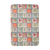 Modern Pastel Nature Icons Badmat (Voorkant Verticaal)