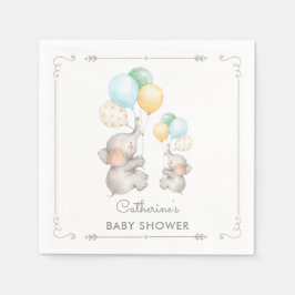 Modern pastel olifant papier servet Baby shower