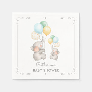Modern pastel olifant papier servet Baby shower