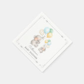 Modern pastel olifant papier servet Baby shower (Hoek)