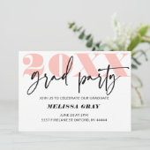 Modern Pastel Ombre Afstudeerder Party uitnodiging (Staand voorkant)