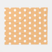 Modern Pastel Oranje Polka Dot Pattern Fleece Deken (Voorkant (Horizontaal))