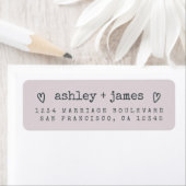 Modern Pastel Paars Wedding Return Address Label (Insitu)