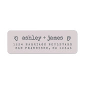 Modern Pastel Paars Wedding Return Address Label (Voorkant)
