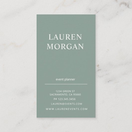 Modern Pastel Paarse Monogram Visitekaartje (Achterkant)