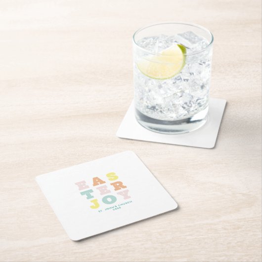 Modern Pastel Pasen Kartonnen Onderzetters (Insitu)