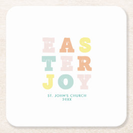 Modern Pastel Pasen Kartonnen Onderzetters