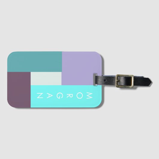 Modern Pastel | Personeel Bagagelabel (Voorkant (horizontaal))