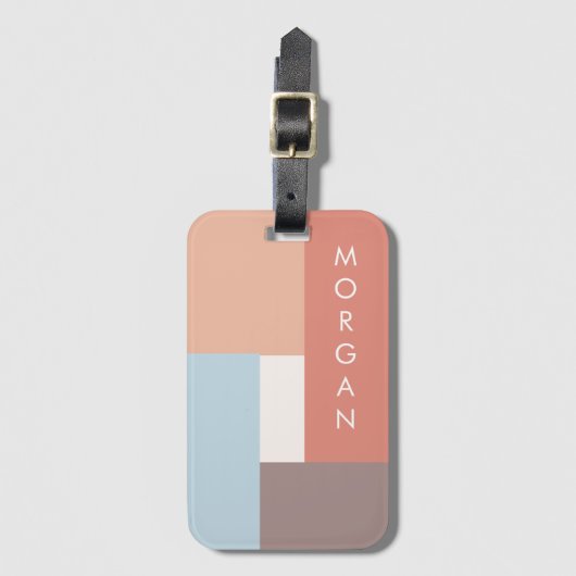 Modern Pastel | Personeel Bagagelabel (Voorkant (verticaal))