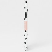 Modern Pastel Pink Girl Boss & Black Stippen iPhone Hoesje (Rechterkant)