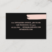 Modern Pastel Pink Girl Boss & Black Stippen Visitekaartje (Achterkant)