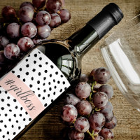 Modern Pastel Pink Girl Boss & Black Stippen