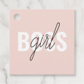 Modern Pastel Pink Girl Boss Phrase Bedankjes Labels (Voorkant)