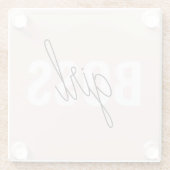 Modern Pastel Pink Girl Boss Phrase Glazen Onderzetter (Achterkant)