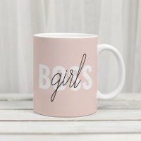 Modern Pastel Pink Girl Boss Phrase