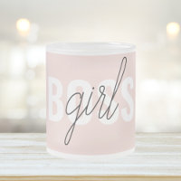 Modern Pastel Pink Girl Boss Phrase