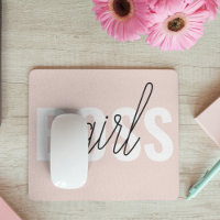 Modern Pastel Pink Girl Boss Phrase